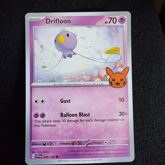 🤍 Drifloon Trick Or Trade BOOster Card - Picture 2 of 3